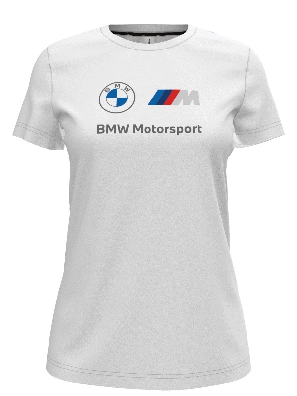 Bmw Genuine M Motorsport Womens Ladies Logo T Shirt Tee Top Short