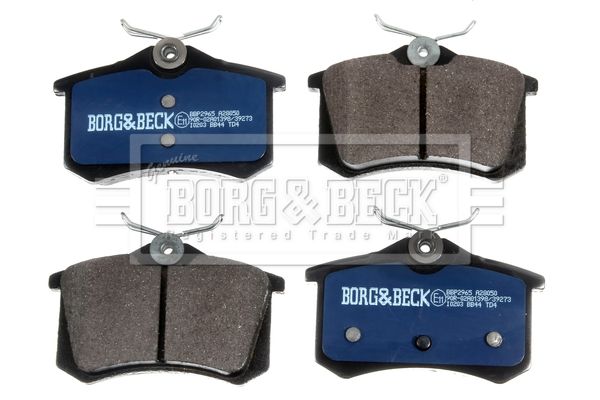 Borg & Beck BBP1956 Kit Pastiglie Freno (4 Pezzi) Con Accessori – Qualità OE Per Asse Anteriore O Posteriore - 4