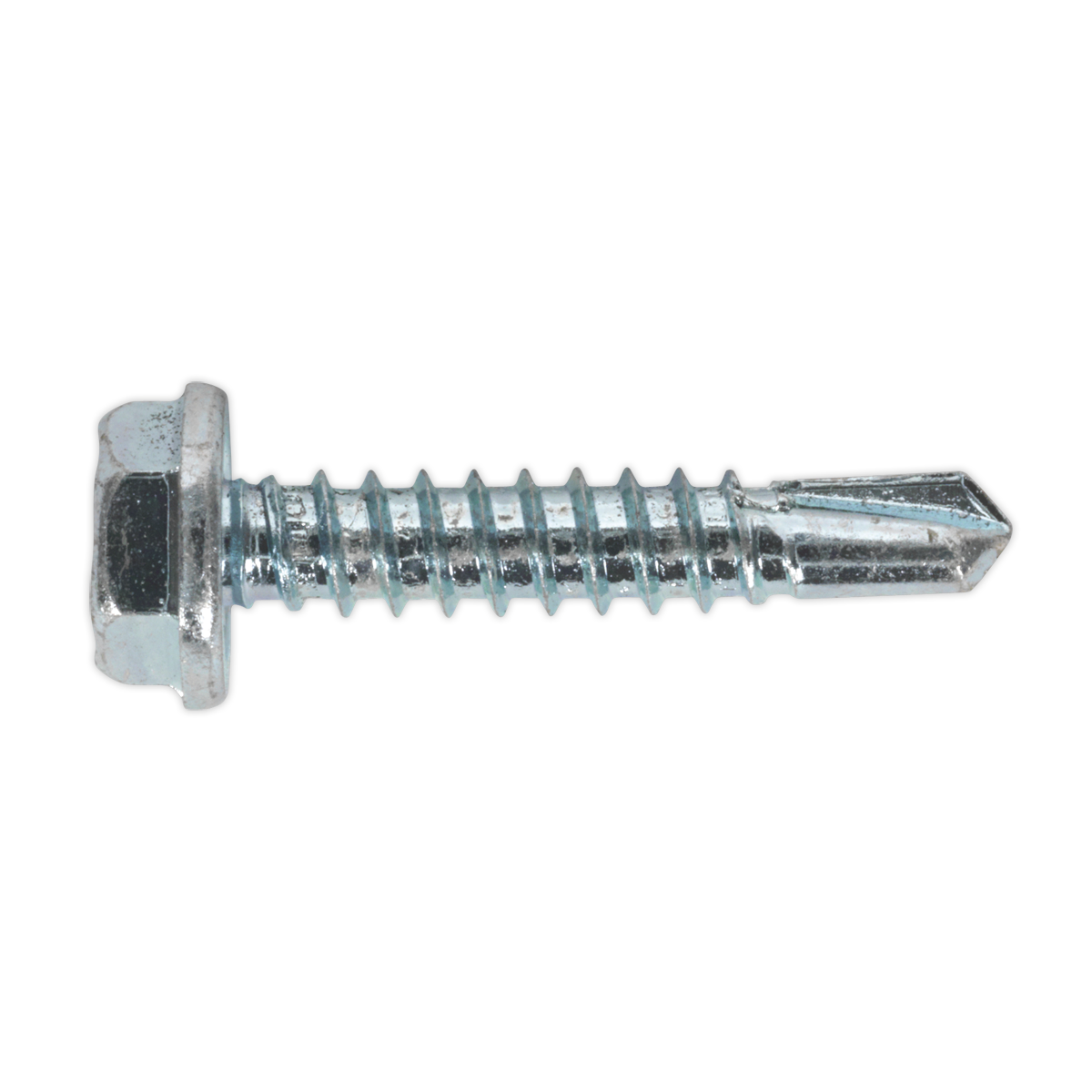 Sealey Self Drilling Screw 4.8 x 25mm Hex Head Zinc DIN 7504K Pack of 100