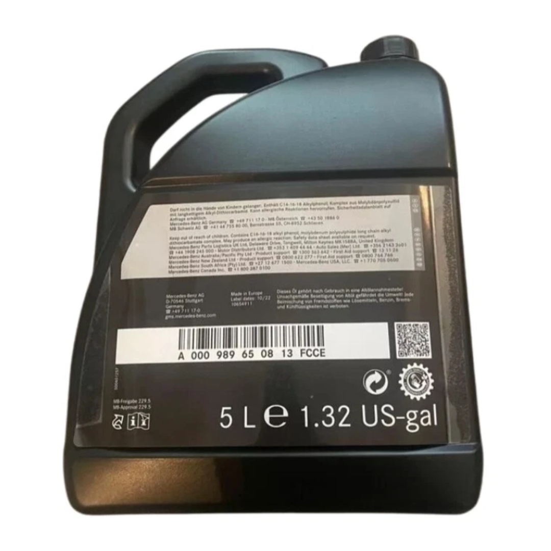 Mercedes-Benz Genuine AMG 0W40 Engine Oil 5 L High Performance MB