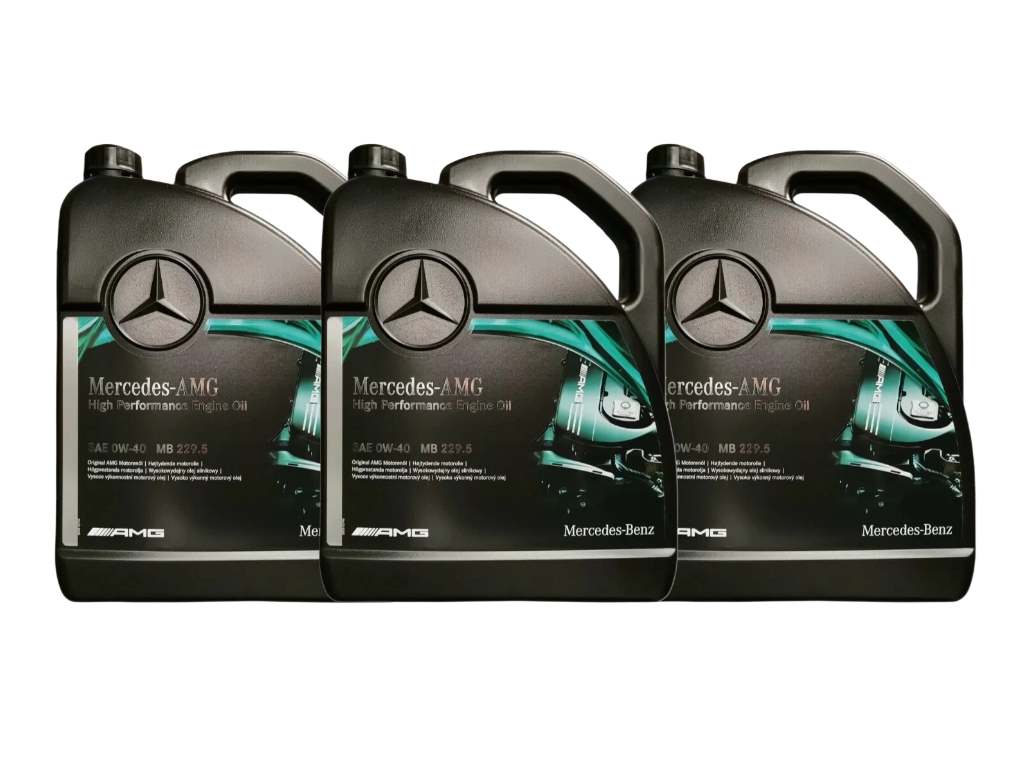 3x Mercedes-Benz Genuine AMG 0W40 Engine Oil 5 L High Performance