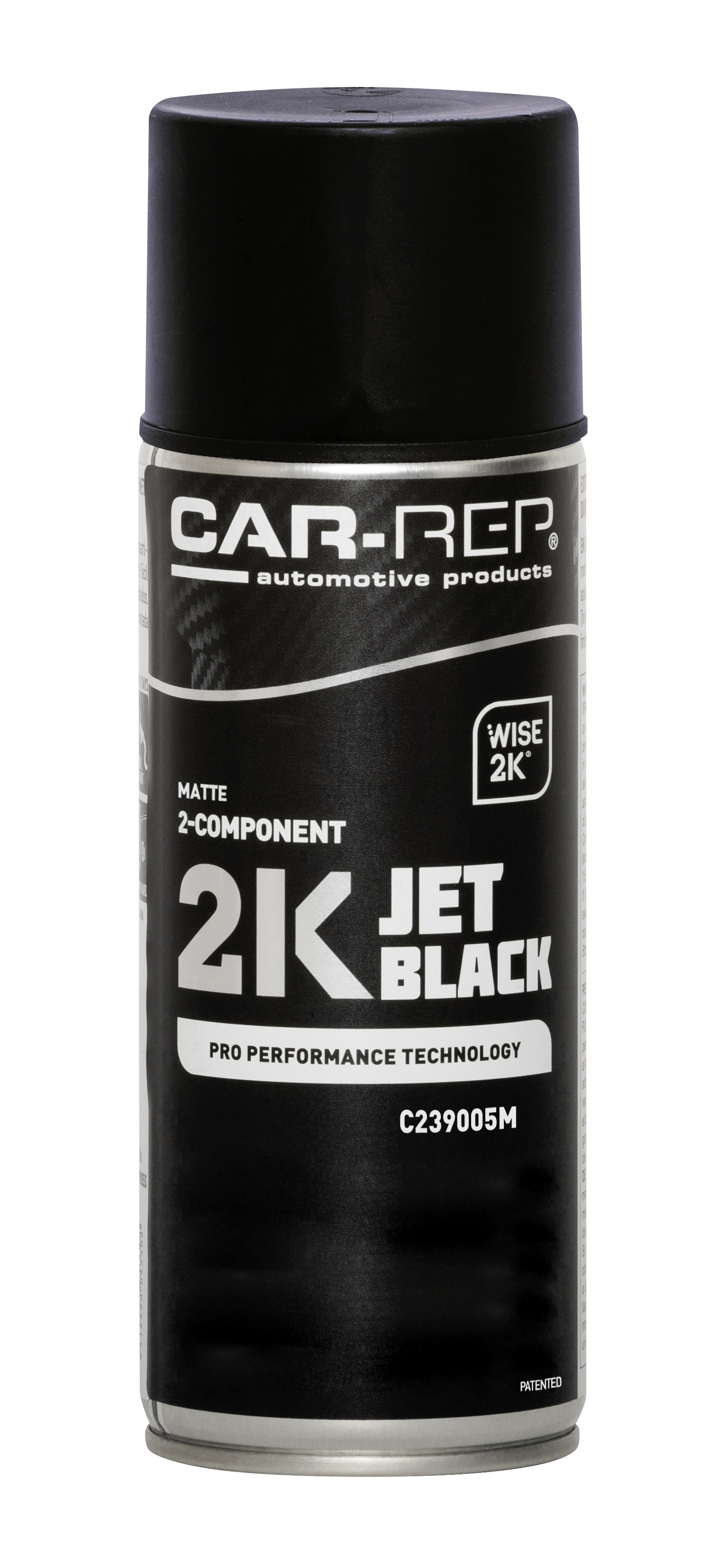 Car-Rep 2K Epoxy Top Coat Jet Black Matte 400mL Spray Paint