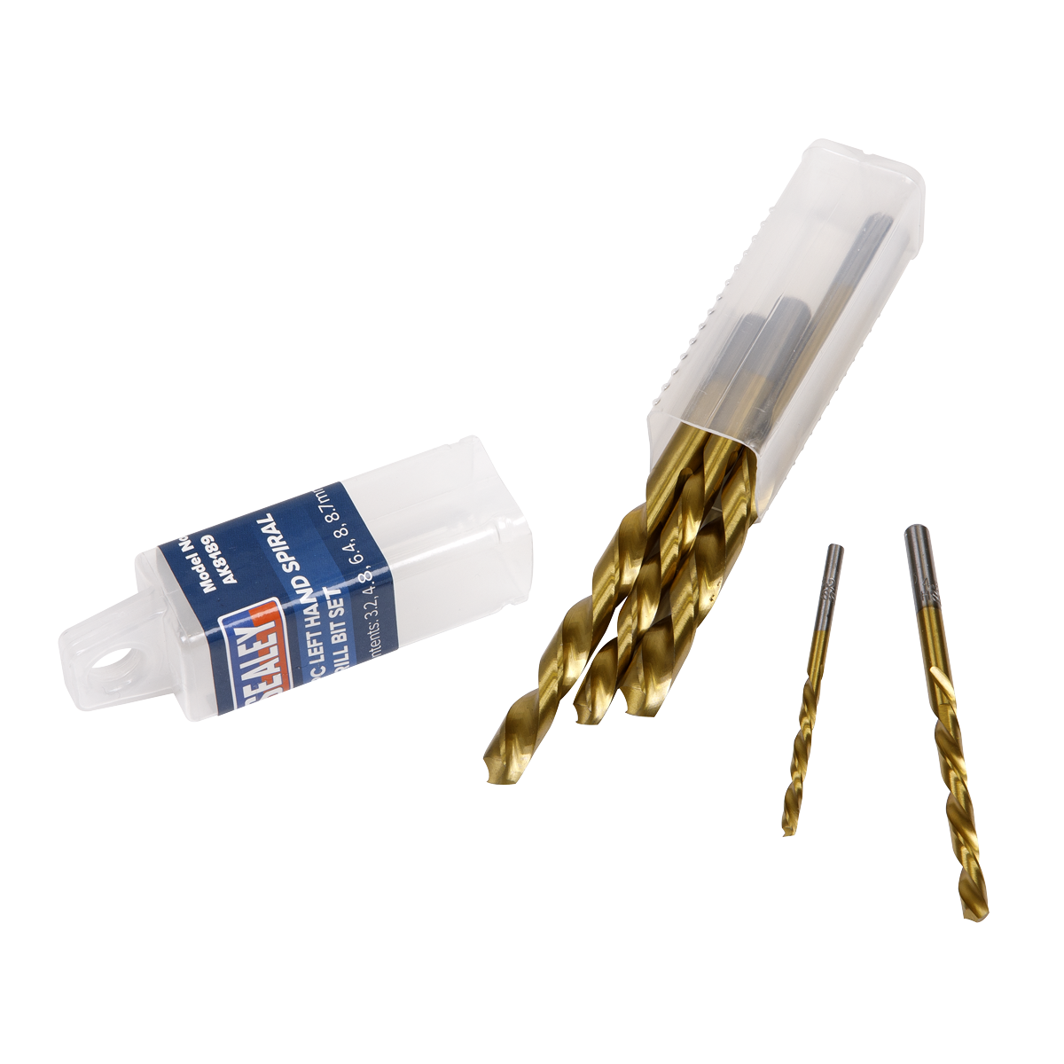Sealey 5 Pcs Left Hand Spiral Drill Bit Set Screw Stud Extraction Steel AK8189 - Picture 6 of 10